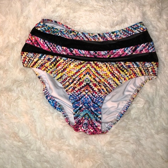 Colorful High-Waisted Bikini Bottoms size 6 - Picture 10 of 10